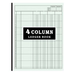 4 Column Ledger Book Accounting Financial Journal Business Record Keeping Book